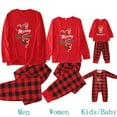 thumbnail image 7 of Yuanyu Family Christmas Pajamas Matching Sets, Cute Printed Top + Plaid Pants Sleepwear, Holiday PJs for Women/Men/Kids/Couples, 7 of 7