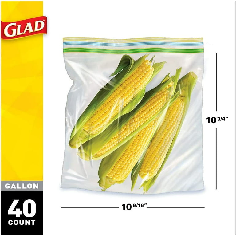 Glad Freezer Zipper Gallon Bags Lot of 4 - 28 Count /112 Total Count Free  Ship..