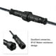 thumbnail image 3 of Cables de extensión de luz para patio de 2 pines con conector macho y hembra, 5 m/16,4 pies, resistente al agua IP67, fácil de usar, PVC retardante de llama, para iluminación de jardín, 3 of 5