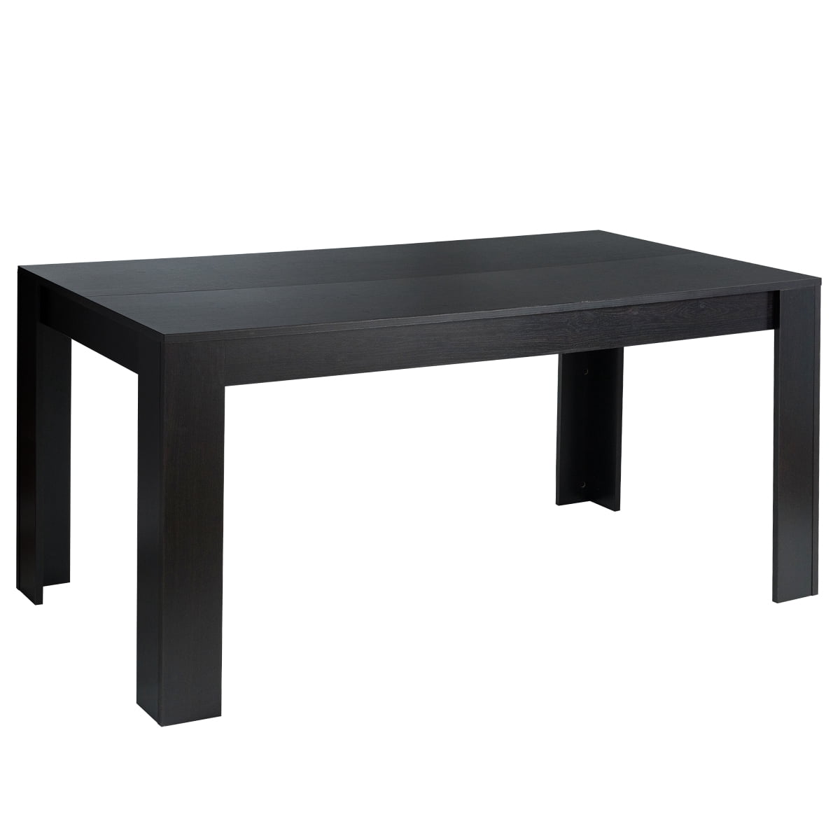 Costway 63" Dining Table Rectangular Modern Kitchen Table For 6 People Home Furniture Black