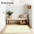 thumbnail image 3 of ODIKA 3'x5' Machine Washable Non-Slip Area Rug, Elysian Fields Ivory and Light Green Floral Patterned High Traffic Rug, Beige, 63443, 3 of 7