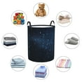 thumbnail image 6 of Bingfone Blue Glitter Retro Waterproof Foldable Laundry Hamper Bucket With Handles For Storage Bin,Clothes Hamper (Small), 6 of 8