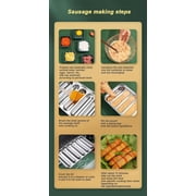 Stainless steel Sausage Mold 6 Cavity for Homemade Hot Dogs, Non-Stick DIY Hot Dog Mold for Oven steamer (Style A)