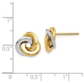 thumbnail image 2 of 14K Two-tone Polished Post Earrings, 2 of 2