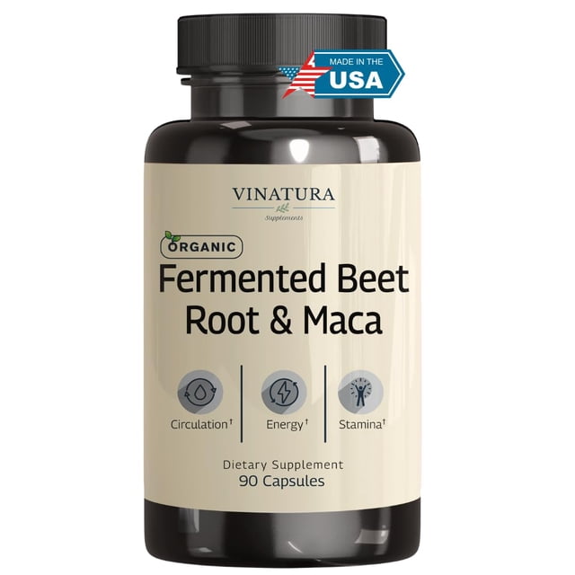 VINATURA Raíz de remolacha fermentada con maca, 90 cápsulas