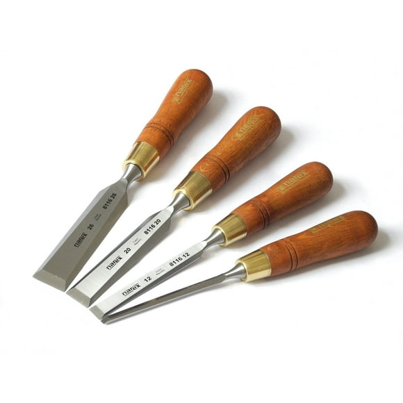 Narex Acier Tchèque Premium Ensemble de 4 Pcs 6 (1/4), 12 (1/2), 20 (3/4), 26 (1) mm Brochettes avec Poignées Hornbeam