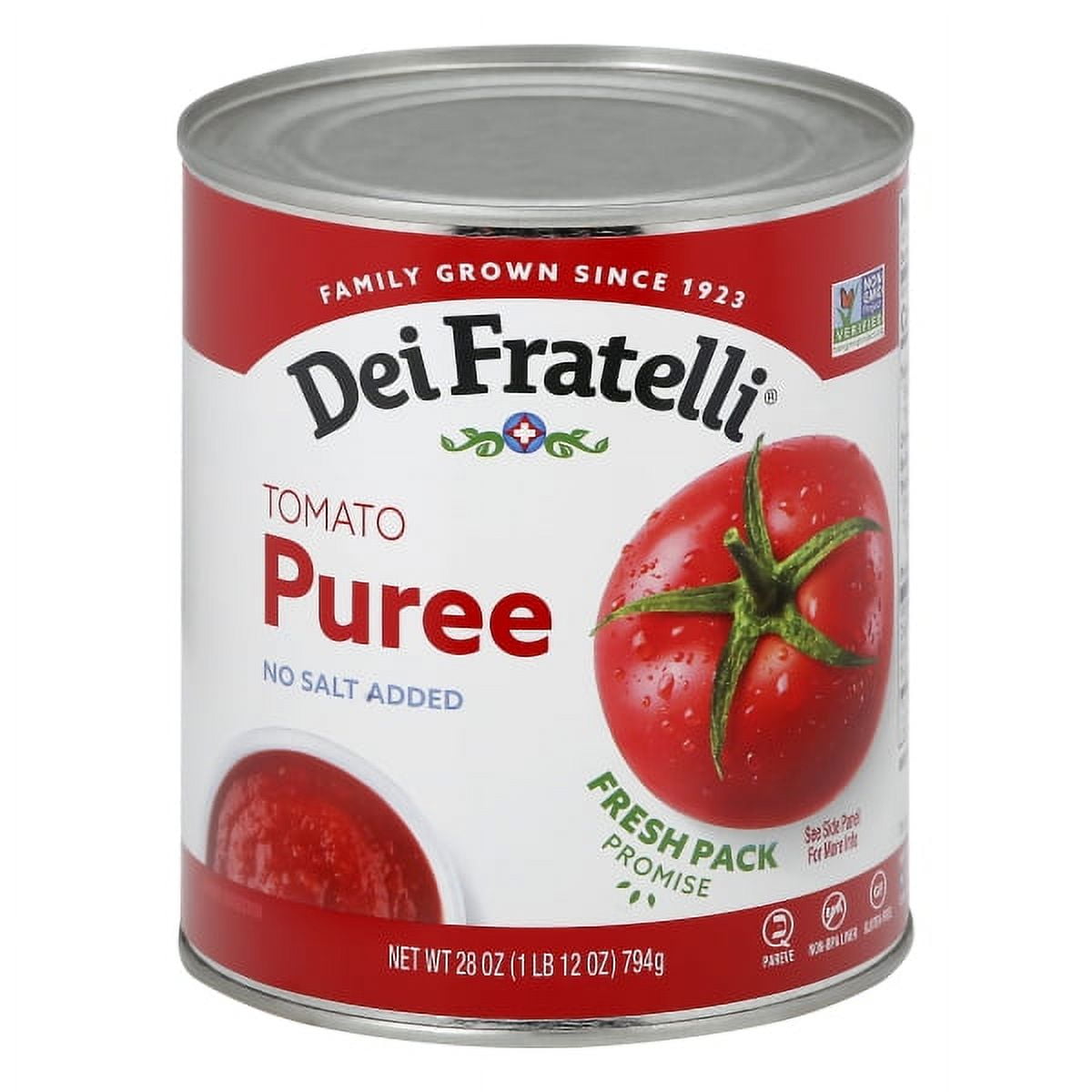 (6 pack) Hirzel Canning  & Farms Dei Fratelli  Tomato Puree, 28 oz