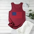 thumbnail image 4 of IROINNID Women's Round Neckline Tank Sleeveless Casual America Flag Casual Tops Blouse Tops Women Tops USA July 4th, 4 of 5