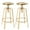 Gold, variant on Modern Metal Bar Stools Set of 2, Backless Round Counter Height Swivel Bar Stools for Kitchen Island Dining Pub Cafe (Gold)