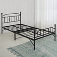 thumbnail image 3 of Best Price Mattress Roxbury Twin Modern Steel Platform Bed, Black, 3 of 9