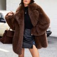 thumbnail image 6 of KICILVS Faux Fur Jacket Women Notched Collar Oversized Fuzzy Luxury Long Sleeve Coat Warm Winter Fall Trendy Outerwear, 6 of 9