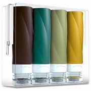 Travel Bottles for Toiletries, 3oz Tsa Approved Travel Size Containers BPA Free Leak Proof Travel Tubes Refillable Liquid Travel Accessories with Clear Toiletry Bag (4 Pack)