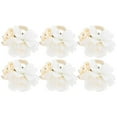 thumbnail image 2 of 6Pcs Artificial Flower Napkin Ring Holders Wedding Napkin Rings Table Napkin Decors, 2 of 8