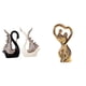 thumbnail image 1 of Figuras De Pareja De Cisnes, Esculturas De Cerámica, Adorno De Escritorio Para Regalo De Aniversario, Estante Para Amantes, Chimenea, Recuerdos Familiares, Día De San Valentín., 1 of 8