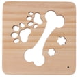 thumbnail image 4 of Lámpara de noche 3D con diseño hueco de huella de hueso, de madera, novedosa luz LED decorativa de noche para dormitorio infantil., 4 of 14