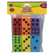 Teacher Created Resources Foam Colorful Large Dice, 1-1/2, Pack of 12
