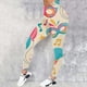 thumbnail image 1 of MKLEKYY Pantalones deportivos para mujer, pantalones deportivos informales con estampado de plumas coloridas y Carnaval para mujer, mallas de moda para Yoga, 1 of 3