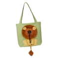 thumbnail image 4 of Bolsa de transporte para gatos, bolsa de viaje, bolso de hombro, patrón de lona para caminar, senderismo, animales pequeños, perros pequeños, gatos Verde Grande, 4 of 8