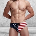 thumbnail image 5 of Deyuer Men Swim Briefs Stretchy USA Flag Swimming Trunks Swimsuit Athletic Swimwear Bathing Suit Independence Day, 5 of 7
