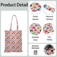 thumbnail image 5 of Boho Elephant Canvas Tote Bag – Watercolor Floral Mandala Tribal Design, Reusable Shopping Bag with Cute Baby Elephant Print, Spiritual Ethnic Aesthetic for Women & Nature Lovers, 5 of 7