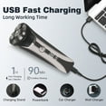 thumbnail image 5 of 4D Electric Shaver for Men, IPX7 Waterproof Electric Razor Dry Wet Rotary Face Shaver Rechargeable Cordless Travel Beard Trimmer w/ LED Display & Charging Stand & Pop Up Trimmer for Dad Husband, 5 of 9
