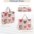 thumbnail image 6 of FORMRS Womens Corduroy Tote Bag Crossbody Shoulder Handbag with Pocket, Brown Christmas Cups, 6 of 7