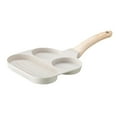 thumbnail image 4 of FashionCha Egg Frying Pan 3 Section Skillet Multifunction with Wooden Handle Sturdy Cooking, 4 of 9