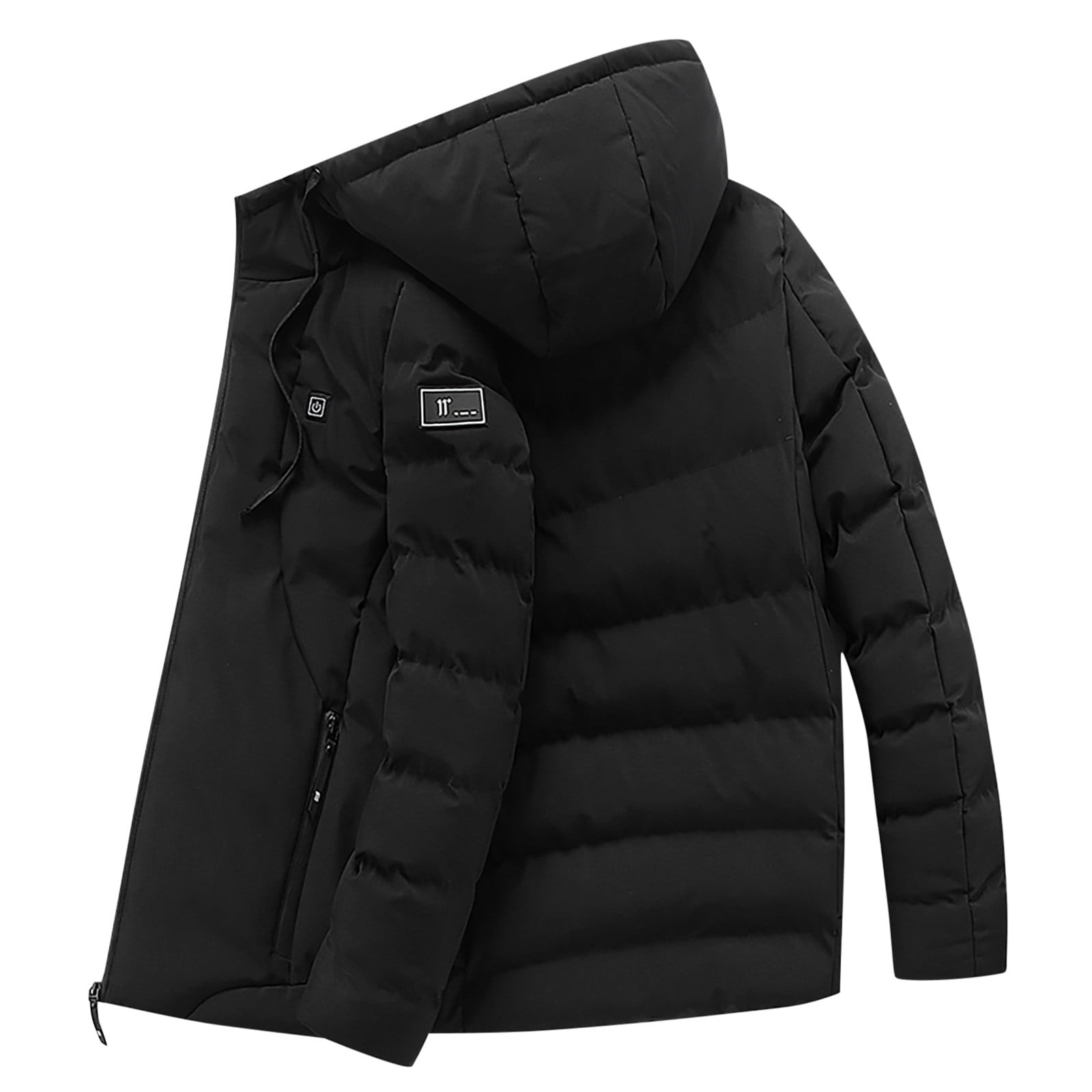 ZRGHAOYLQ Heated Jackets Men Women Waterproof Outdoor Hiking Outerwear 15 Heating Area Electric Heated Jacket Skiing Thermal Hooded Heated Clothing Solid Color Full Zip Winter Coats with Hood
