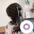 thumbnail image 5 of Full Circular Tooth Interlocking Stretch Comb Flexible Crystal Full Circular Rhinestone Circle Combs Hairband Holder Head Band Banquet Hairstyling Purple, 5 of 5