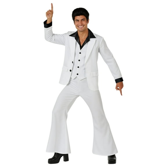 Morph 70S White Flares Suit Men Costume Halloween Costume For Men White XX-Large