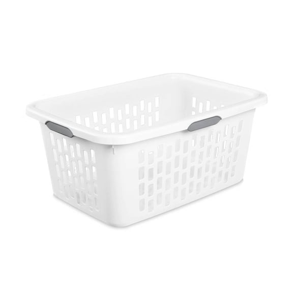 Cesta de lavandería Sterilite Cesta de Lavandería Rectangular Sterilite de 71 litros, Blanco
