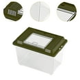 thumbnail image 6 of balikha Turtle Bathing Tub Reptile Breeding Box, Amphibians Breeding Box Portable Small Carrying Case Food Feeding Box for Turtles, green, 6 of 7