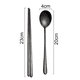 thumbnail image 2 of Juego de cucharas y palillos, juego de cucharas Chopstix coreanas de acero inoxidable de Metal reutilizable de 4 colores, regalo de Navidad, 2 of 5