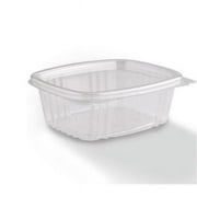 Genpak AD08 CPC 8 oz Clear Hinged Flat Lid Deli Container, Case of 200
