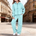 thumbnail image 7 of Angala 2 Piece Outfits For Girls Hooded Long Sleeve Sweatshirt With Wide Leg Pants Set Girls Autumn Daily Wear Clothes, 7 of 7