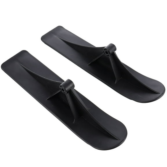 Luxshiny 1Pair Black Plastic Ski Scooter Sled Kit for Outdoor Use with Low Temperature Resistance