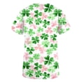 thumbnail image 4 of Kctiaxy Scrub Tops Women St. Patrick's Day Printed V-Neck Short Sleeve Tops Casual Comfy Loose Colorful Graphic Scrubs Shirts with Mutiple Pockets, 4 of 5