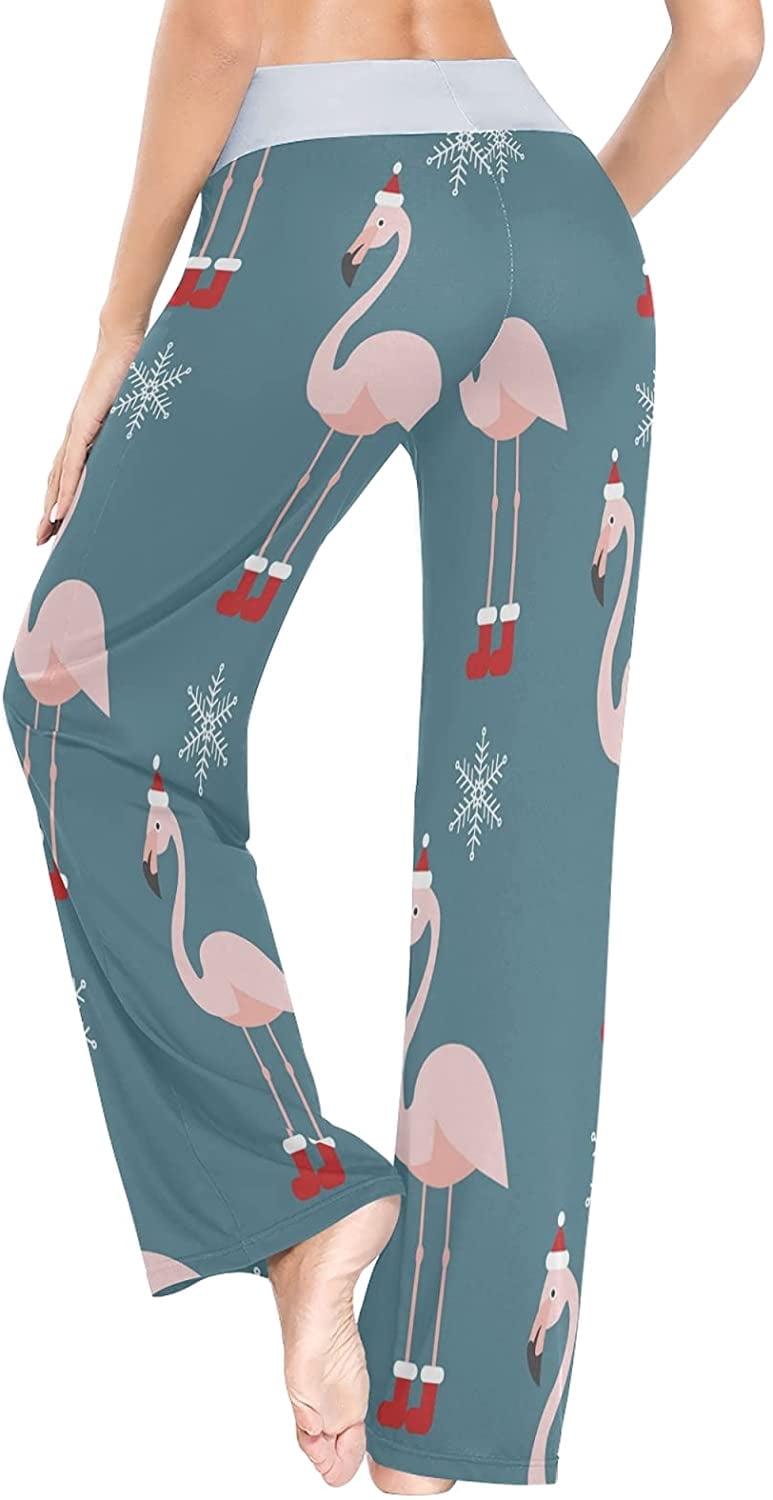 Merry Christmas Flamingo Bird Snowflake 