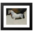 thumbnail image 2 of Horace Vernet 18x15 Black Modern Framed Museum Art Print Titled - Study of a White Horse, 2 of 5