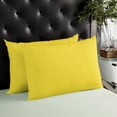 thumbnail image 4 of Yellow Throw Pillow Covers, Pure Yellow Soft Breathable Pillow Cases with Invisible Zipper for Sleeping, Queen Size Pillowcases for Couch Bed Sofa Chair 20x30 Inches, 4 of 6