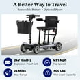 thumbnail image 4 of STACOO 4 Wheel Mobility Scooter for Seniors & Adults, 400lbs Capacity, Foldable Electric Powered Scooter, 25+ Mile Long Range , with 2 Removable Lithium Batteries, 4 of 9