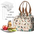 thumbnail image 4 of Dachshunds on the Beach Drawstring Lunch Bag Women - Drawstring Lunch Bag Insulated for Work Office - Stain-Resistant Large Lunchbags for Women with Multi-Pockets, 4 of 6