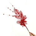 thumbnail image 1 of XmhyTop ramas decorativas de lirio de flores artificiales con purpurina navideña de 16,5 pulgadas, bayas con purpurina falsa para embellecer la Navidad decoración del hogar y el jardín, color rojo, 1 of 5