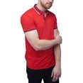 thumbnail image 3 of X RAY Men's Slim Athletic Fit Short Sleeve Performance Stretch Cotton Polo Shirt, Red, Medium, 3 of 9