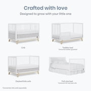 Dream On Me Hygge 5-in-1 Convertible Full-Size Baby Crib, Vintage White Oak
