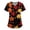 Black, variant on Women's Fall Maple Leaf Print Scrub Tops V Neck Short Sleeve Loose Fit Nursing Uniform with Pockets Thanksgiving Autumn Medical Workwear for Nurse Caregiver Ginger M