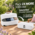 8-Piece White Packing Cubes Set for Travel, HybridMax Double-Capacity ...