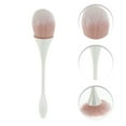 thumbnail image 3 of Unique Bargains 1 Pc Lightweight Powder Brush for Business Travel White Artificial Fiber Wool Plastic, 3 of 5