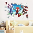 thumbnail image 5 of 3D Spider-Man wall stickers Boy bedroom stickers, furniture decoration and stickers for walls children Bedroom living room 15.7 inches x 23.7 inches, 5 of 5