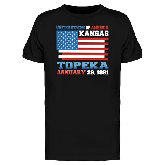 United States Of America Kansas T-Shirt Men -Image by Shutterstock, Male 3X-Large